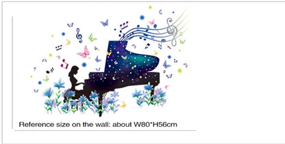 Adesivo murale || Albero, Musica || Fiori e farfalle ||