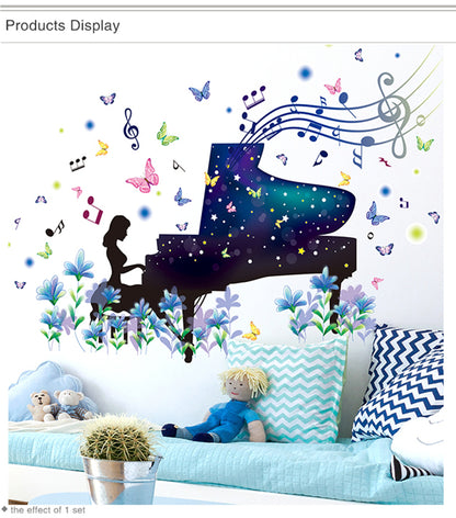 Adesivo murale || Albero, Musica || Fiori e farfalle ||