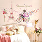 Adesivi murali rimovibili. Adesivi 3D da parete, WALL STICKERS per bambini per camera per soggiorno per sala da pranzo. adesivo murale rimovibile principessa per bambini