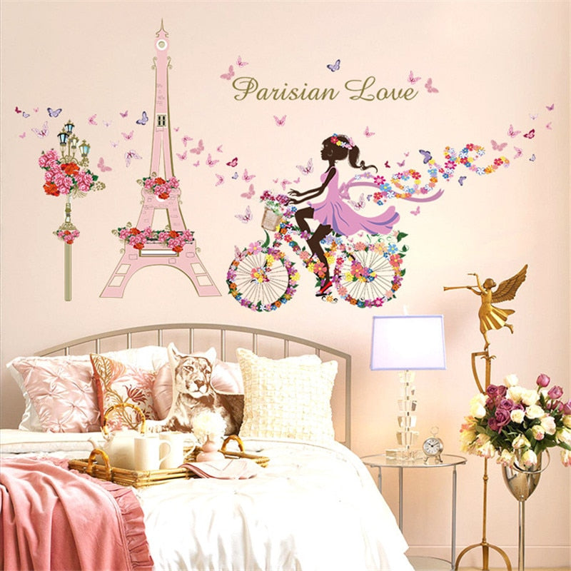 Adesivi murali rimovibili. Adesivi 3D da parete, WALL STICKERS per bambini per camera per soggiorno per sala da pranzo. adesivo murale rimovibile principessa per bambini