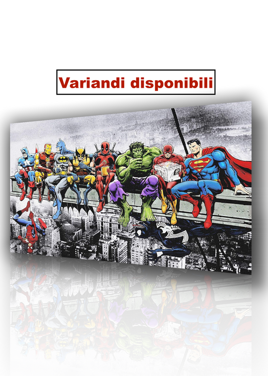 Quadri dei supereroi Marvel Avengers – stampe su tela HD pronte da appendere con Iron Man, Spider-Man, Hulk, Thor e Capitan America per arredare in stile pop e moderno