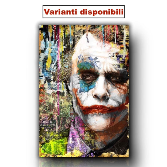 Quadro Joker in stile Pop Art – stampa moderna su tela da appendere per arredamento creativo