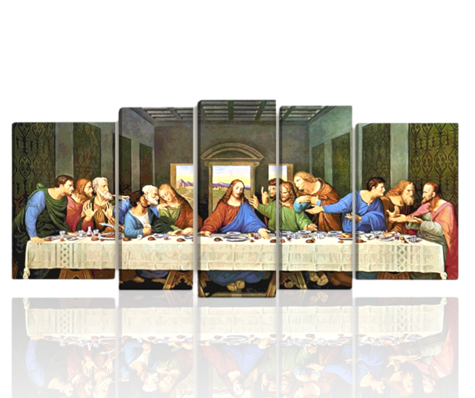 Quadro L’Ultima Cena di Leonardo Da Vinci, stampa su tela di una delle opere più famose al mondo insieme a La Gioconda, Uomo Vitruviano e Vergine delle Rocce – ideale per arredamento moderno e religioso